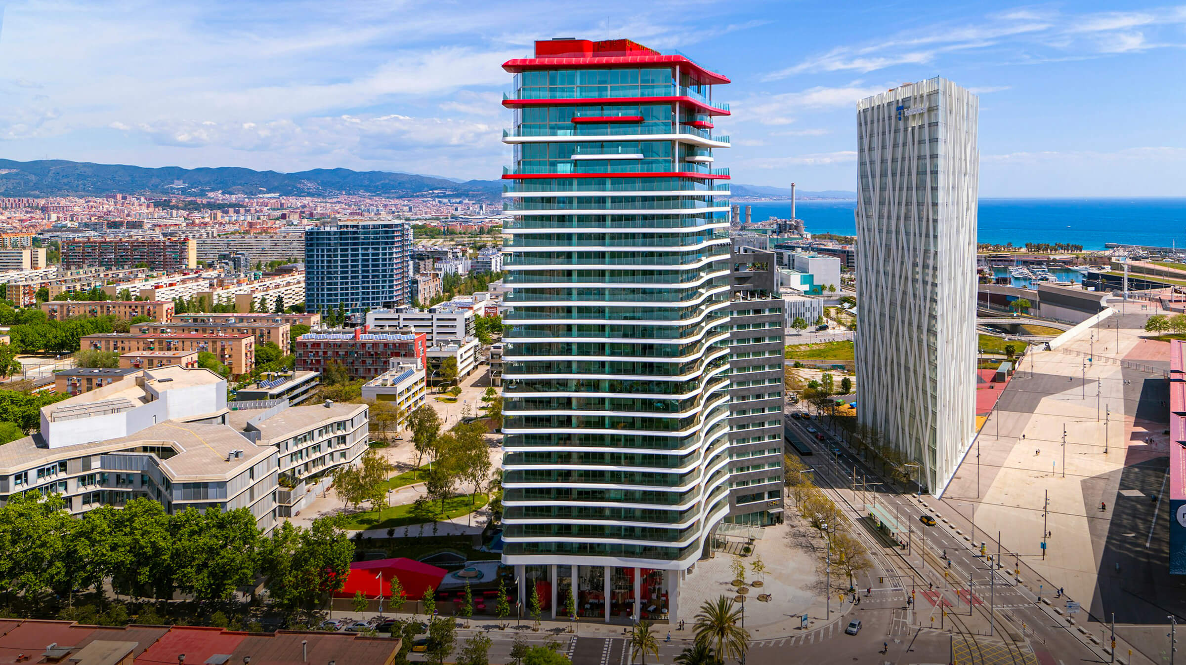 Vista externa de Antares ubicado en Barcelona, zona Residencial en la diagonal mar.