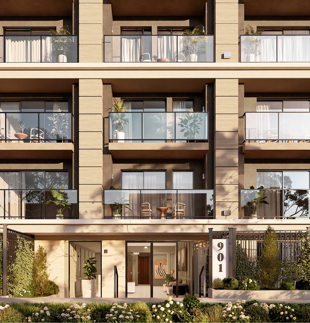 Fachada del Proyecto Basadre en San Isidro con 27 departamentos en venta.