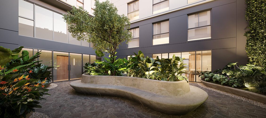Sala para niños del proyecto Aster Basadre en San Isidro de Aster Homes con juegos, repisas y diseño en madera.