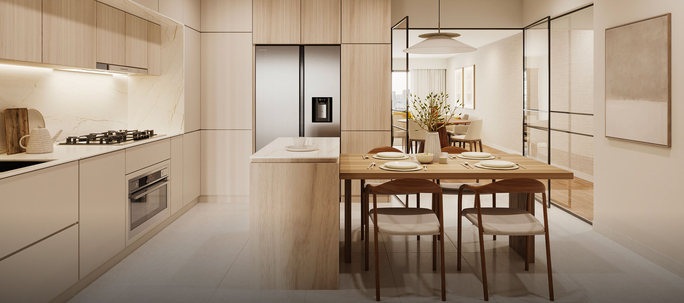 Baño principal del proyecto Aster Basadre en San Isidro de inmobiliaria Aster Homes con acabados en mármol.